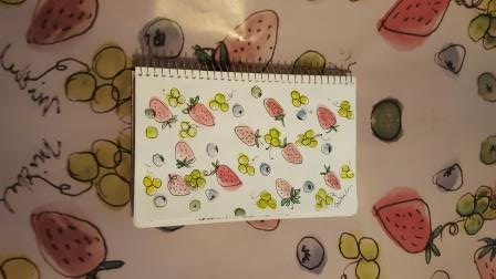 strawberries wrapping paper